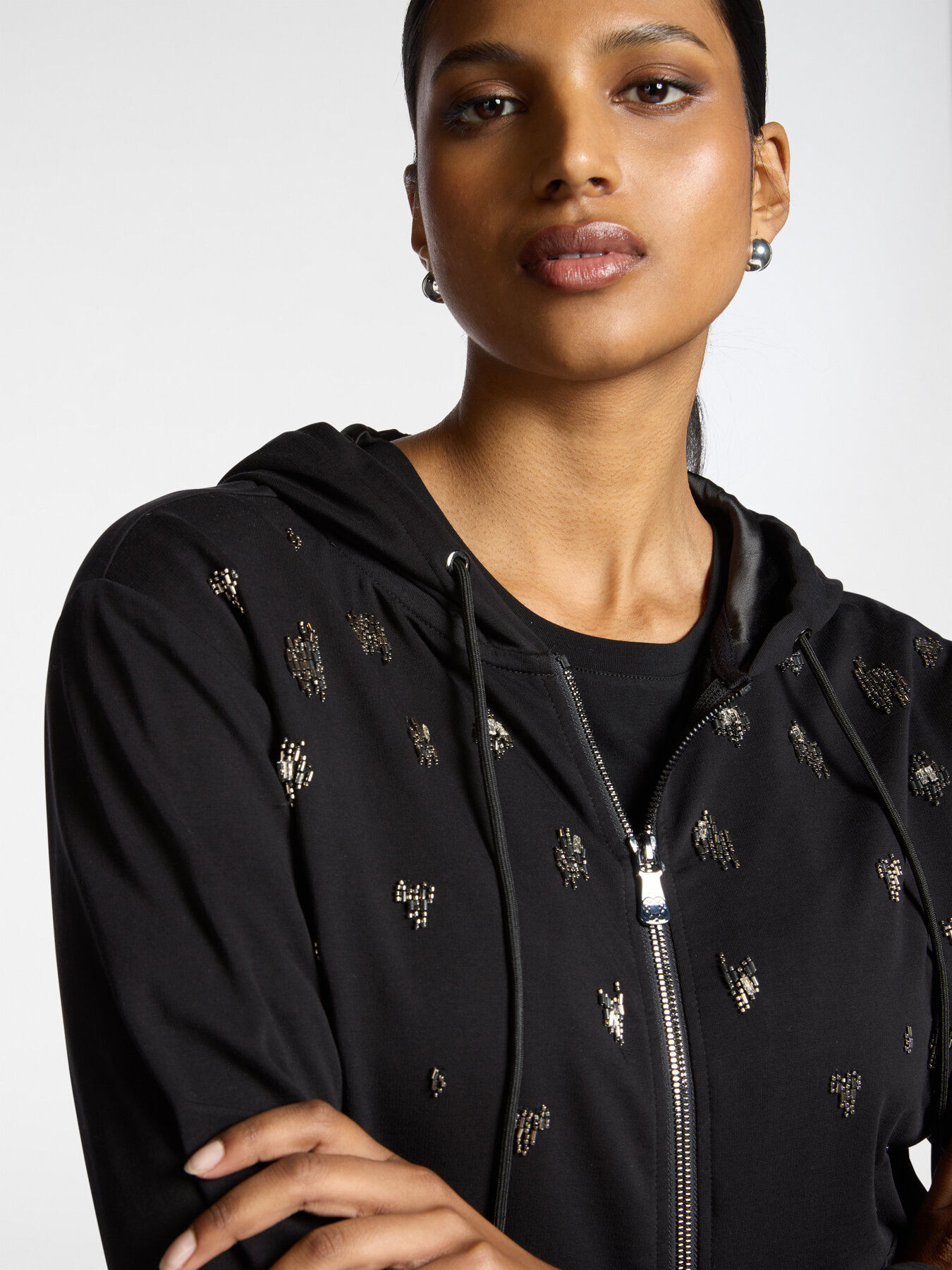 Baumwoll-Sweatshirt mit Stickerei image number 3