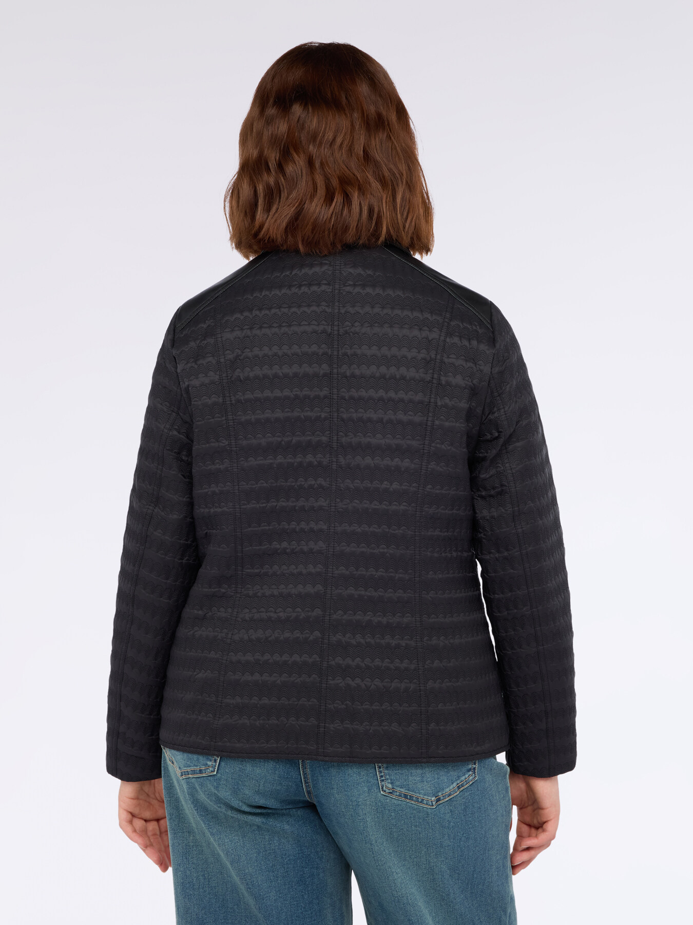 Double-breasted jacket with quilted effect image number 1