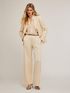 Pantaloni palazzo in raso satin image number 0