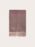 Long jacquard scarf with fringes image number 1