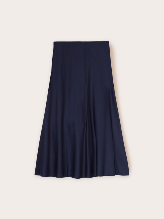 Stretch satin midi dress