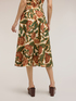 Circle skirt in printed poplin image number 1