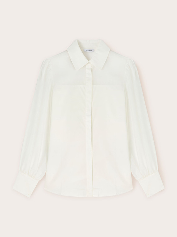 Shirt with organza inserts