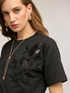 Jersey t-shirt with floral appliqu&eacute;s image number 0