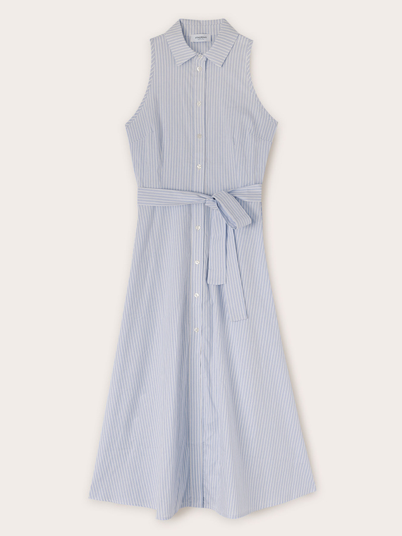 Striped cotton chemisier dress