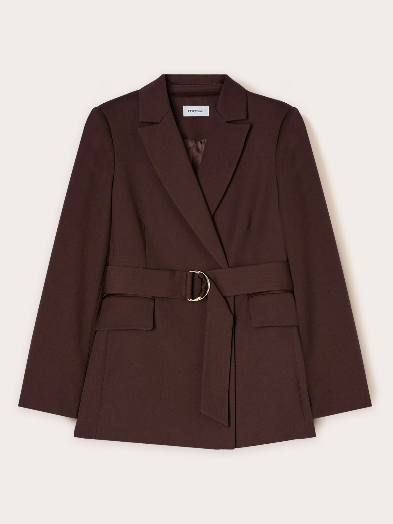 Doppelreihiger Jacke mit G&uuml;rtel image number 4