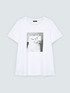 Cotton t-shirt with cat print image number 1