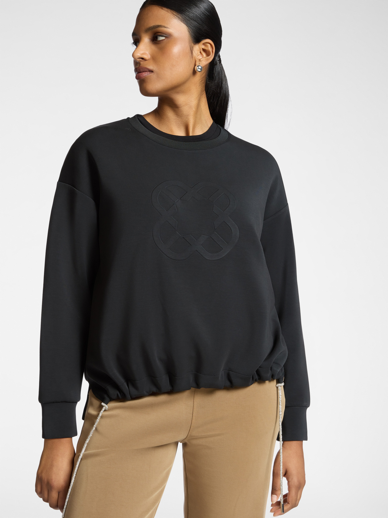 Sweat en scuba avec logo Monogram image number 0