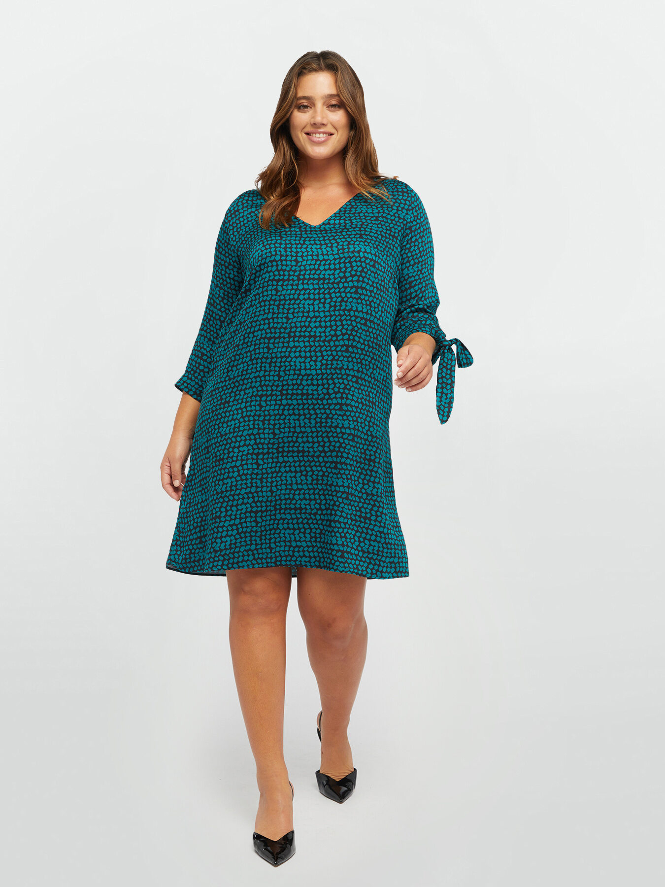 Robe imprimée avec nœuds image number 0