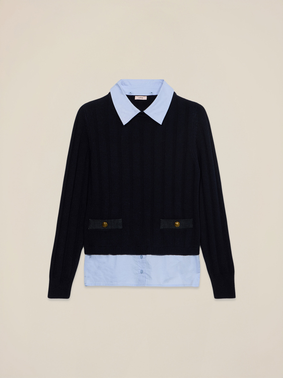 Maglia effetto sovrapposizione