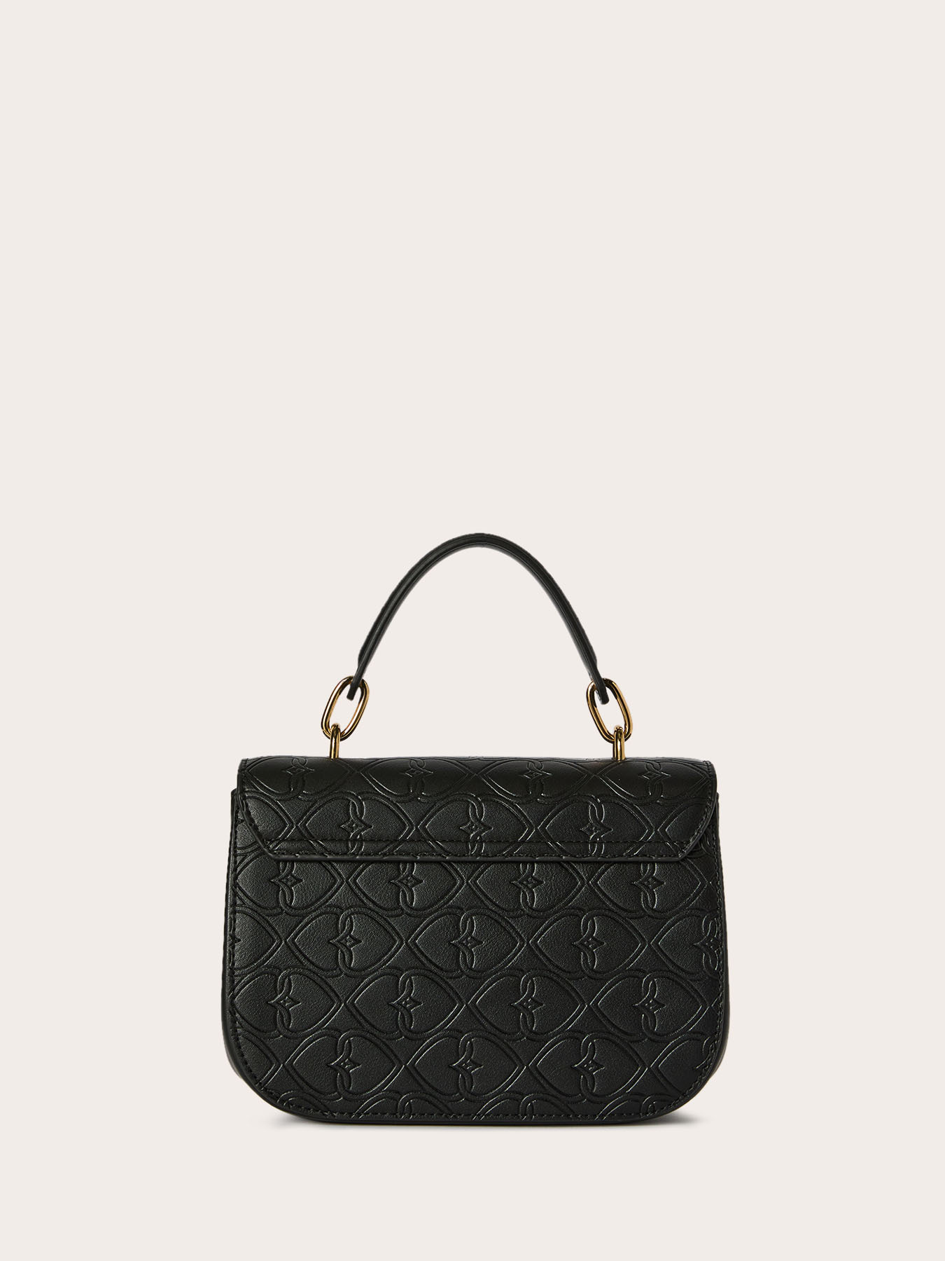 Shoulder bag in coated fabric with embossed print image number 2