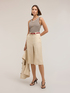 Top a righe in misto viscosa lurex image number 2