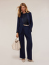 Palazzo trousers with pleats image number 0