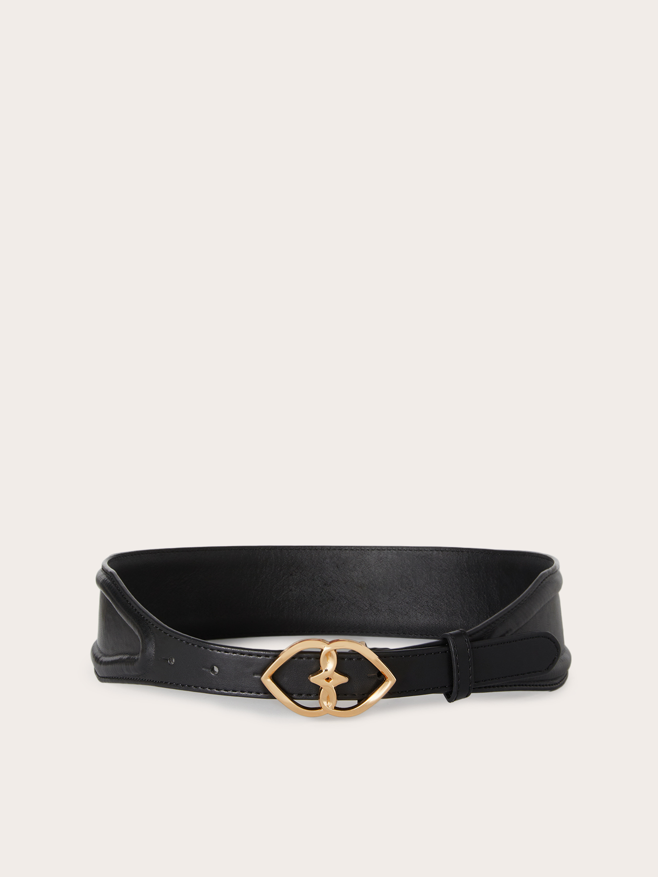Wide belt with Double Love buckle image number 0