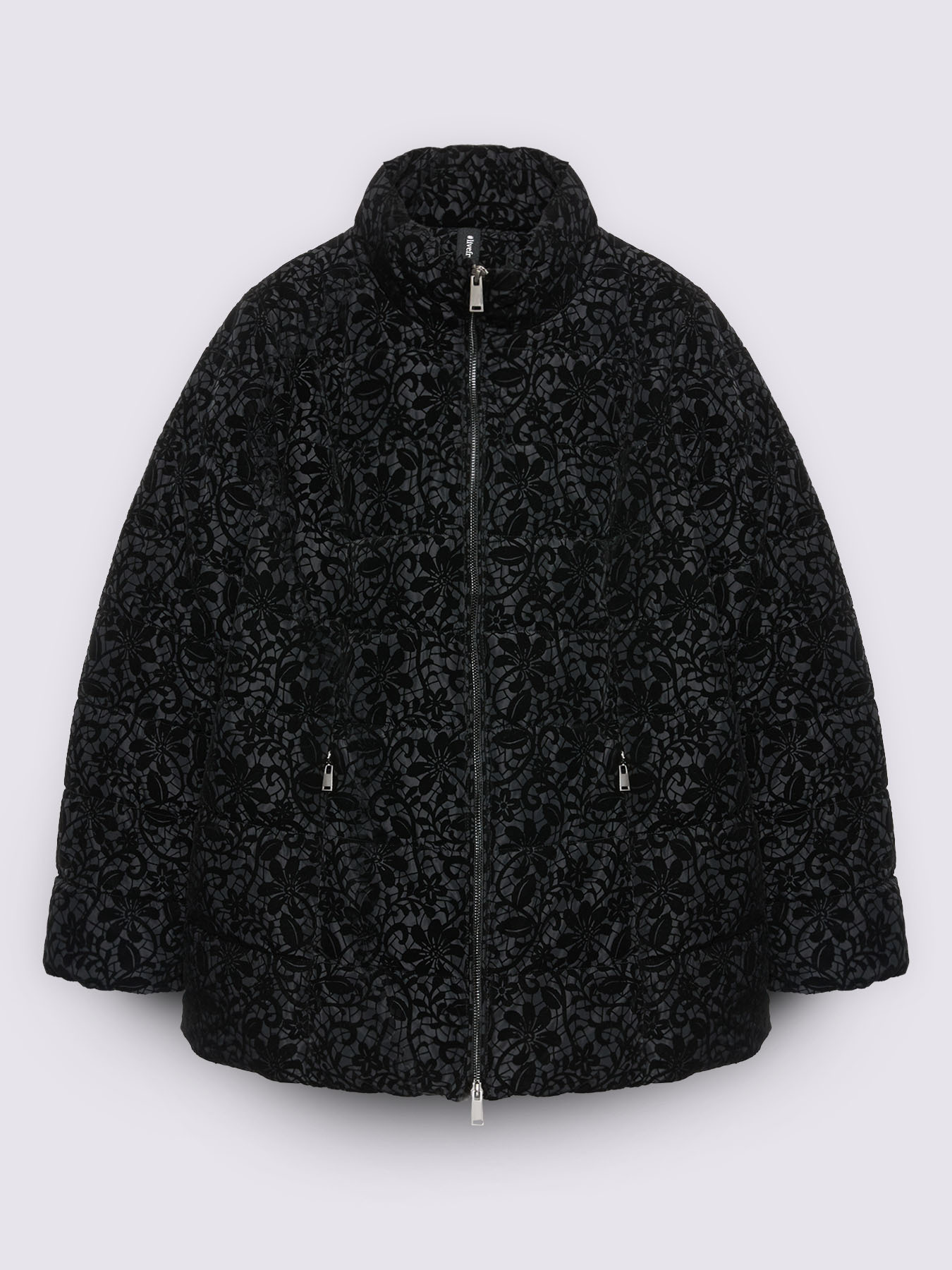 Lace-worked down jacket image number 4