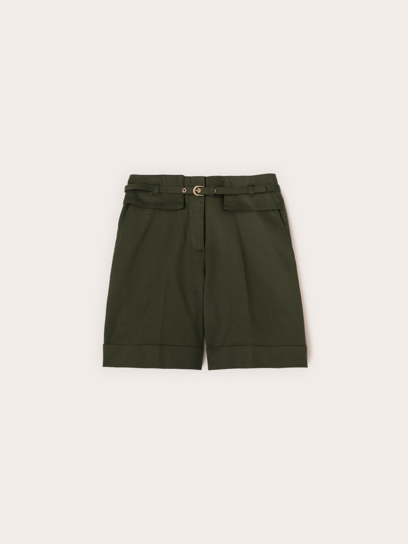 Short taille haute en m&eacute;lange de coton image number 4