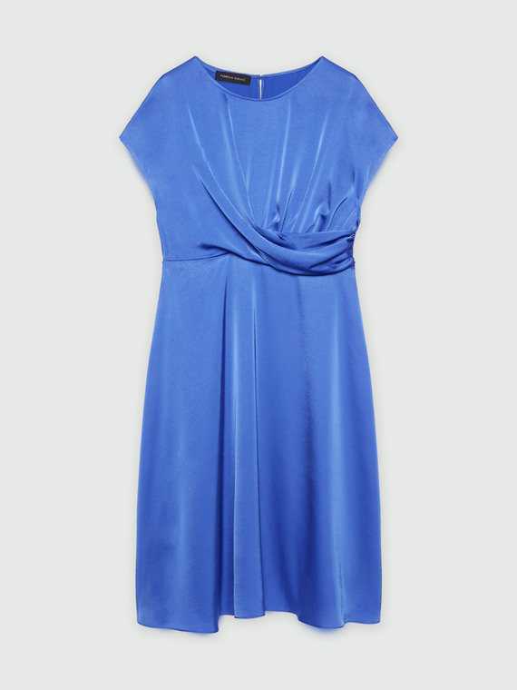 Bluse aus Satin mit Drapierung