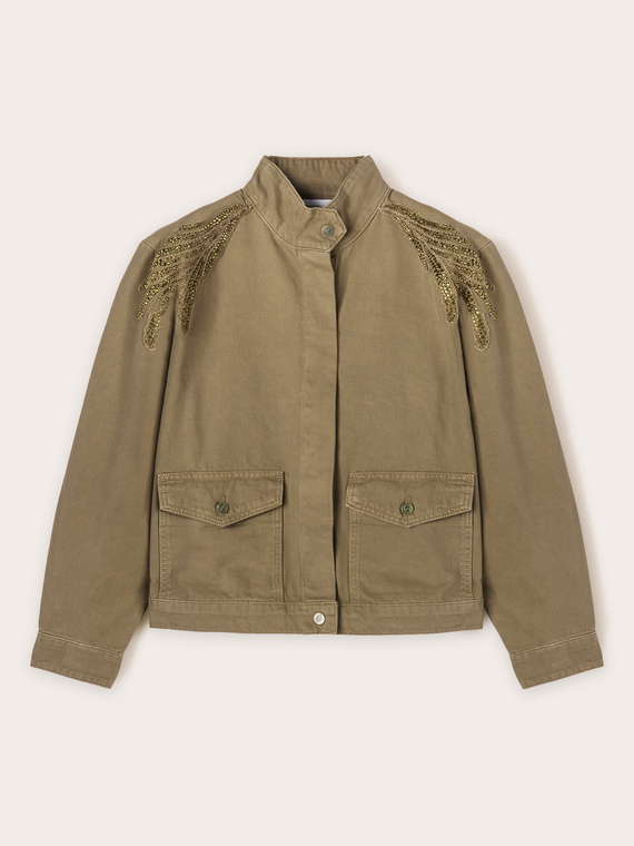 Blouson avec patch brodé