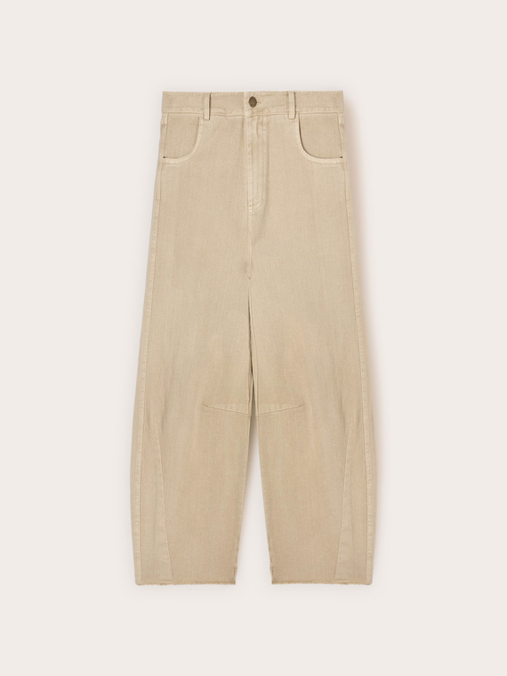 Balloon pants in cotton drill