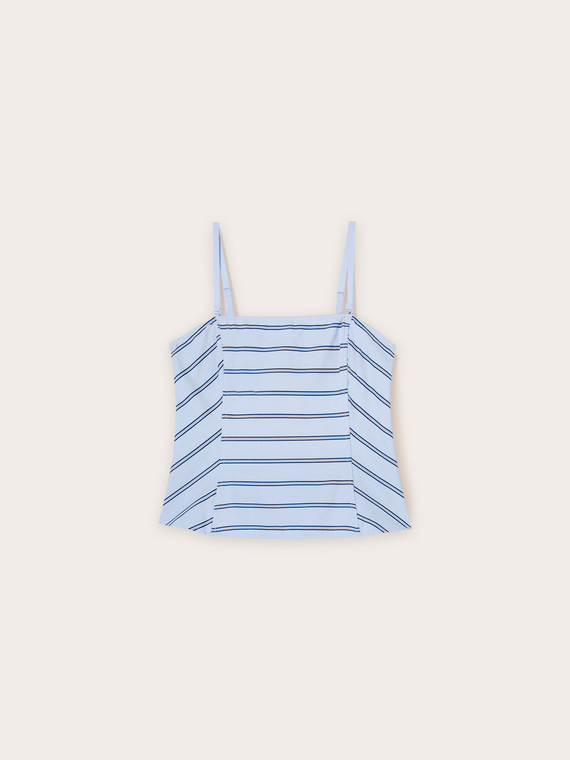 Top tip corset din poplin în dungi