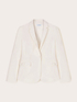 Single-breasted blazer in technical cotton image number 4