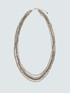 Collana lunga a tre fili con cristalli image number 1