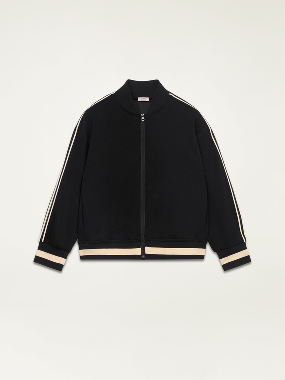 Soft touch sweatshirt with contrasting trim