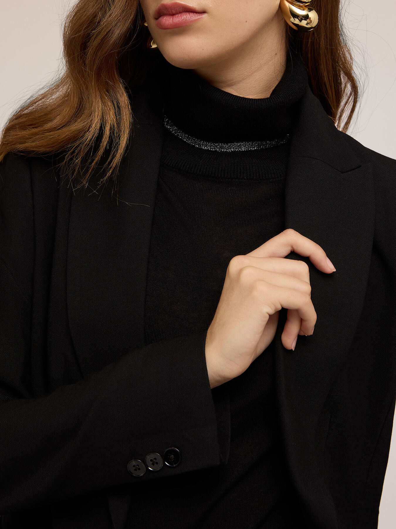 Single-breasted viscose blend blazer image number 3