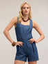 Short lyocell blend denim jumpsuit image number 3