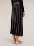 Pleated effect knit striped skirt image number 1