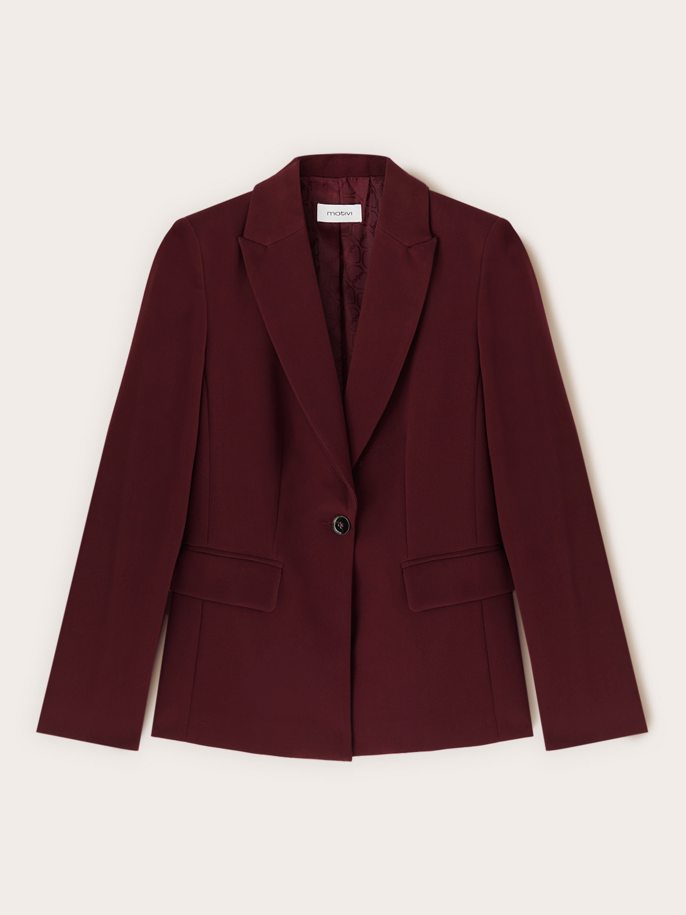Single-breasted blazer with patch pockets image number 4