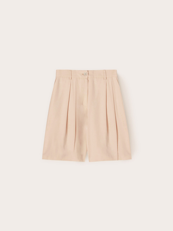 Viscose shorts with pleats