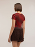 Tricou &icirc;n dungi din jersey mixt lurex image number 1