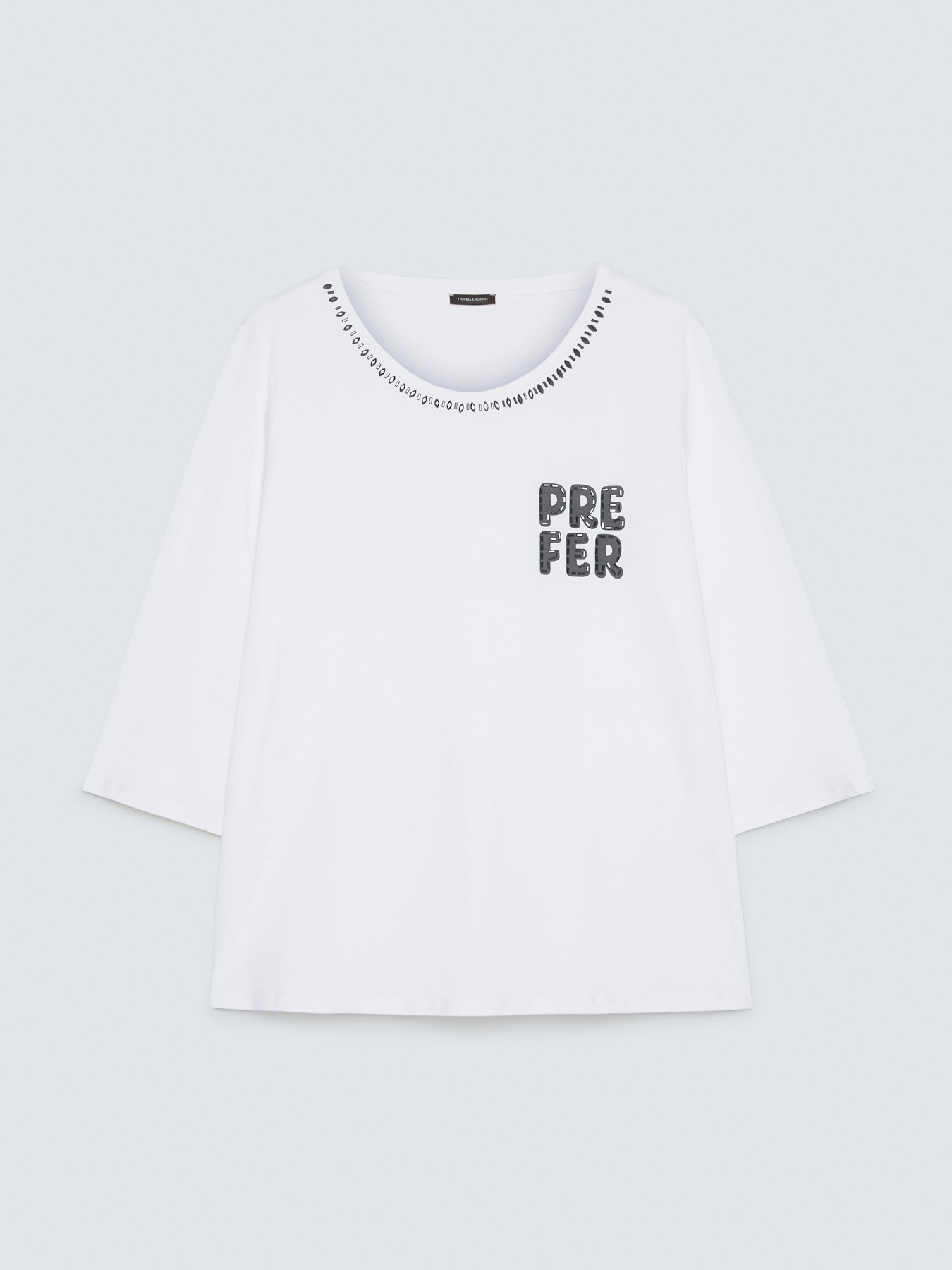 T-shirt en coton avec inscription image number 4