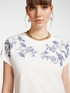 T-shirt with floral embroidery image number 3
