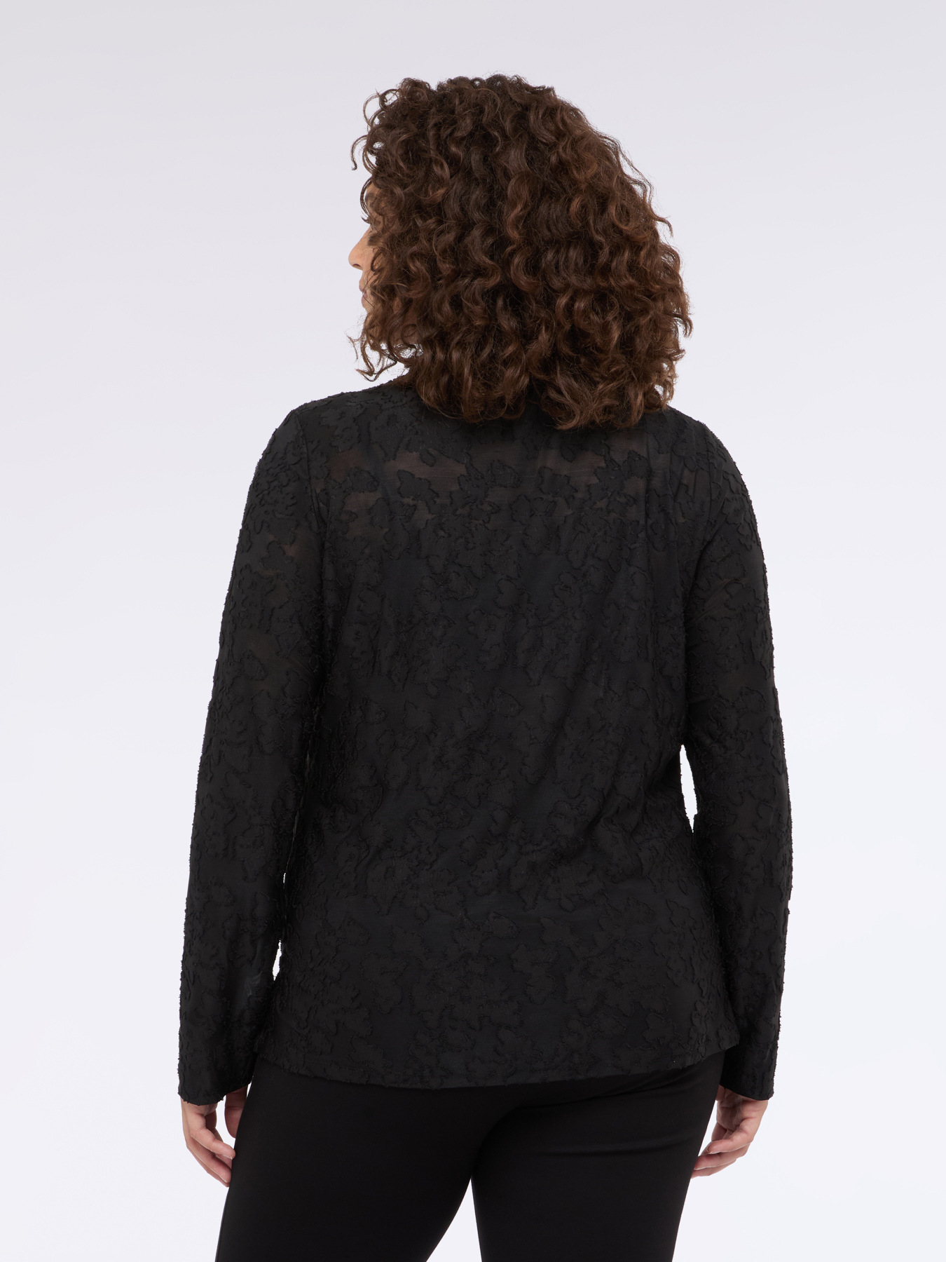 T-shirt in pizzo con motivo floreale image number 1