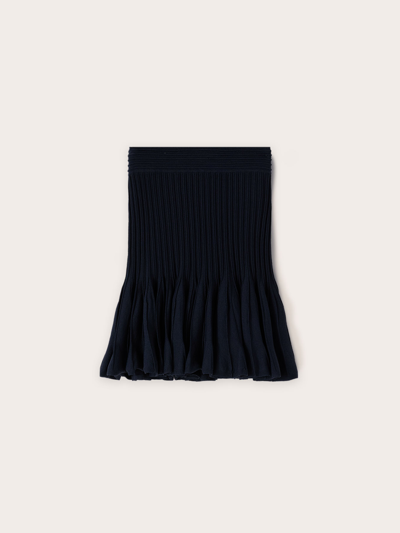 Flared knit mini skirt image number 4