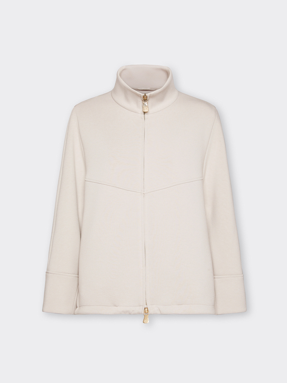 Jacket with high collar and zip