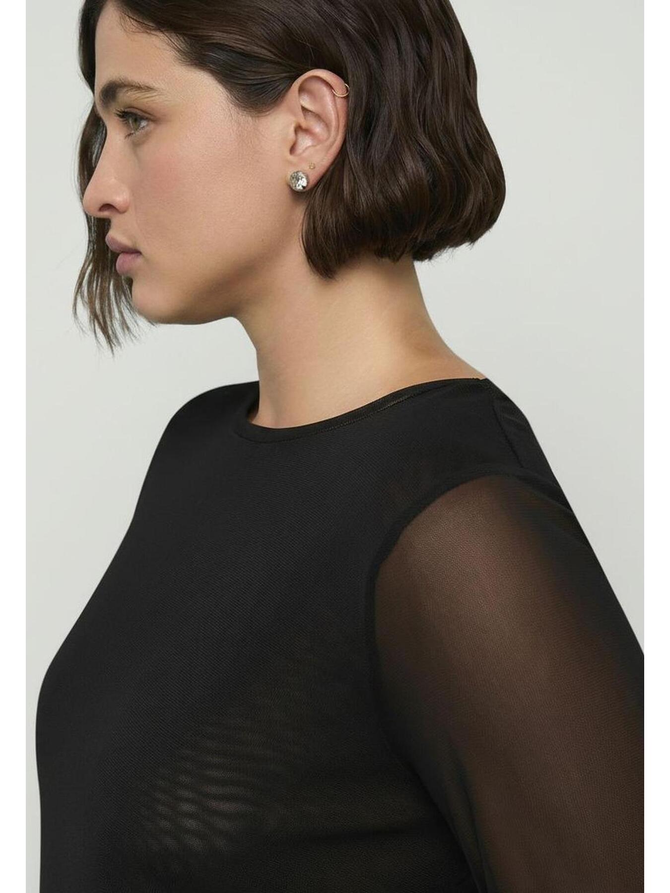 Long-sleeved tulle top image number 2