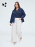 Wide Leg Cotton Trousers image number 0