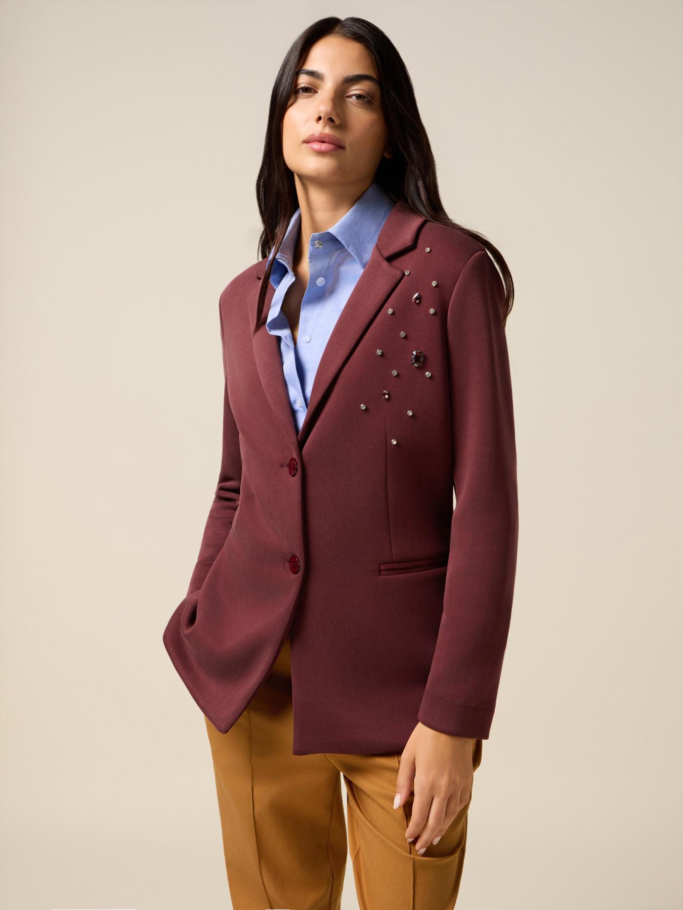 Veste en tissu scuba avec applications image number 0