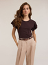T-shirt with ruffle sleeves image number 0