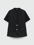 Short-sleeved cotton blazer image number 4