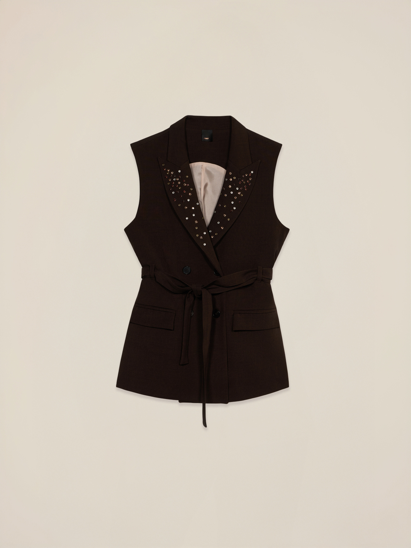 Gilet doppiopetto con borchie e castoni image number 3