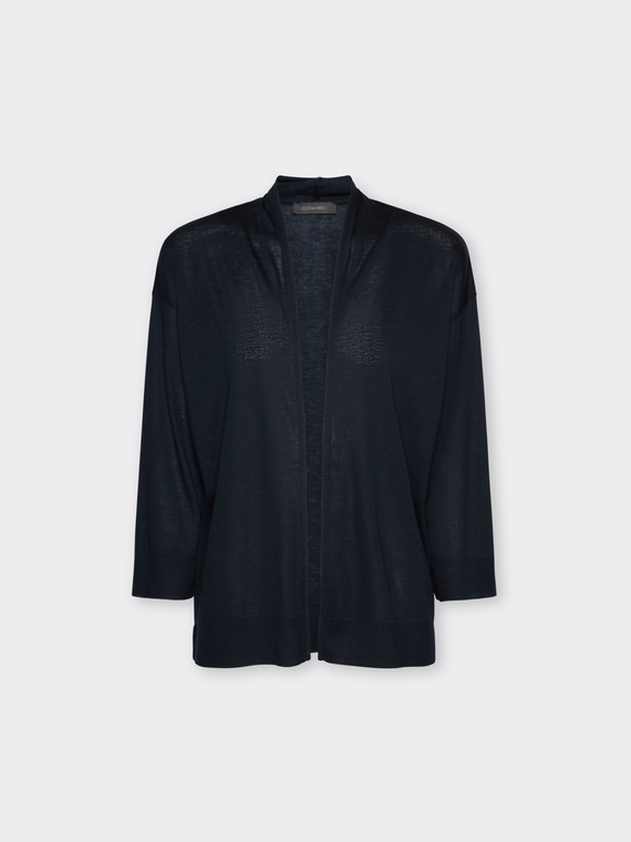 Relaxed fit open-front t-shirt