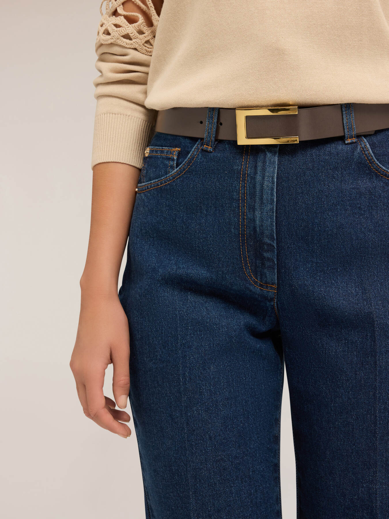 Belt with rectangular buckle image number 0