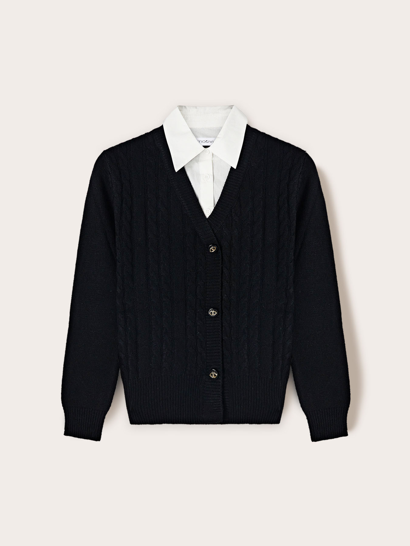 Jersey de ochos con cuello camisero image number 3