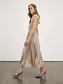 Robe mi-longue lurex avec jupe plissée image number 3