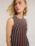 Rochie linie A din tricotaj pliseu image number 3