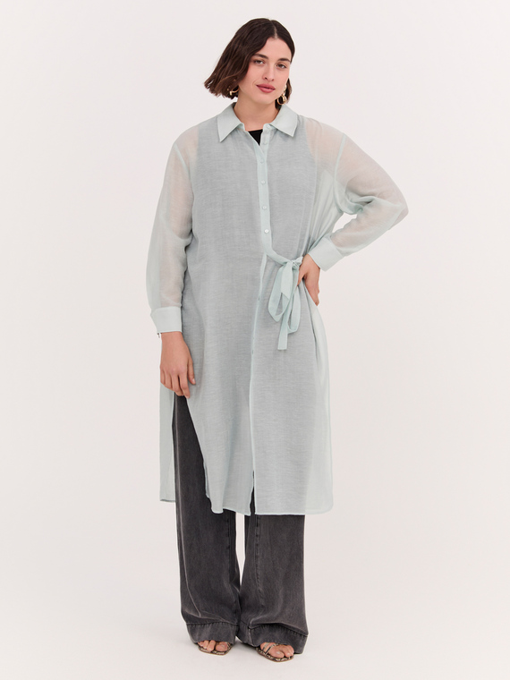 Chemise longue avec lacets